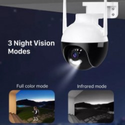 Комплект + КАРТА 64GB P КАМЕРА 6MP ICSEE Smart Sphere 4LED WIFI охранителна камера