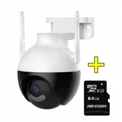 Комплект + КАРТА 64GB P КАМЕРА 6MP ICSEE Smart Sphere 4LED WIFI охранителна камера