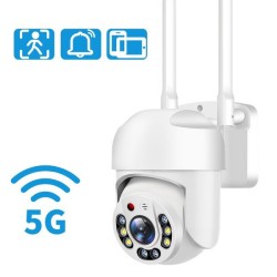 БЯЛА  8 LED 5G YCC365+ КУПОЛНА БЕЗЖИЧНА КАМЕРА