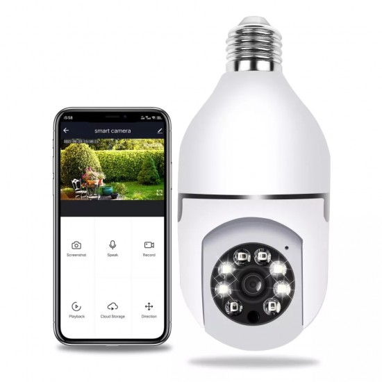  8 LED BULB YCC365+ КУПОЛНА КАМЕРА - КРУШКА