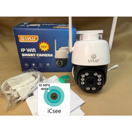 3броя в комплект Wi-Fi камери за наблюдение LyLu 4K Ultra HD 10 mpx модел 2026 (ip 67)