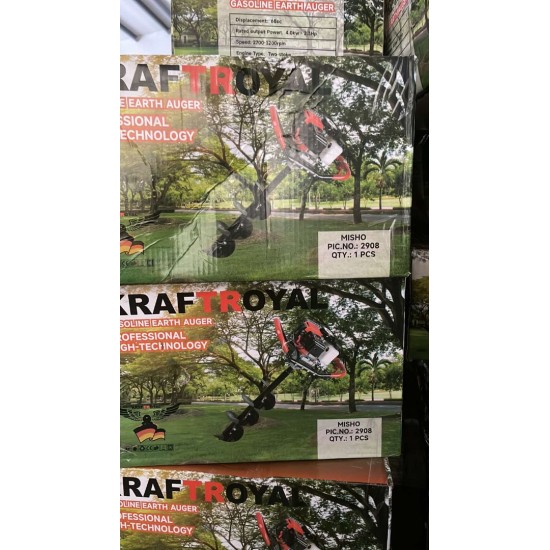 Бензинов Свредел Kraftroyal Двутактов Свредло за Земя 68 кубика