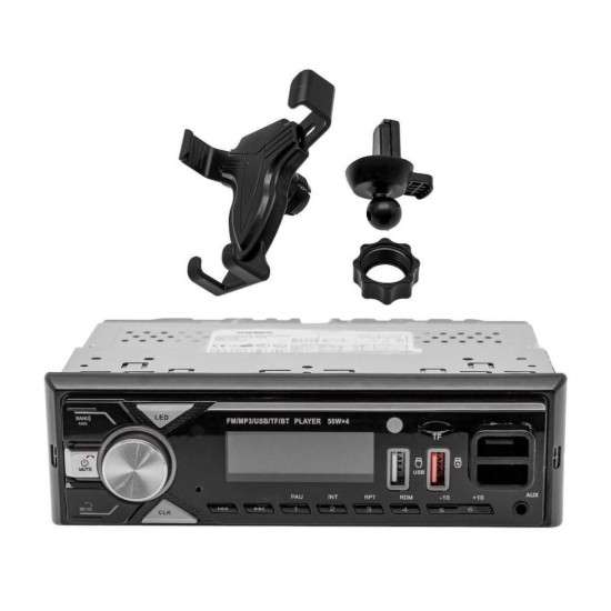 Авторадио BD-9955BT Bluetooth, USB, MP3, SD, стойка за телефон, 4x50W, ISO букса