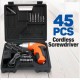 IUOYE TOOLS АКУМУЛАТОРНА ОТВЕРТКА 45PCS CORDLESS SCREWDRIVER 180RPM