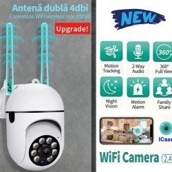 R5 icsee Куполна въртяща безжична камера 5MP за монтаж на открито