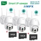 3 БРОЯ ICSEE КУПОЛНА БЕЗЖИЧНА ВЪРТЯЩА КАМЕРА 8 MP. + 3БР. КАРТИ 64GB
