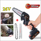 24V Мини верижен трион/ акумулаторна резачка с 4 инчова дъска + верига