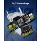 Тройна външна WiFi камера P15 с три ектрана 3MP+3MP+6MP, ICSee, Бяла