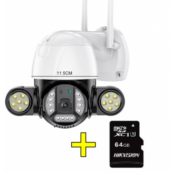 A10 Професионална WIFI IP камера 5 Mpx ICSEE 1080P INFRARED външна охранителна камера + КАРТА 64GB