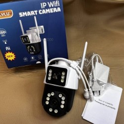  А0018 8MP Двойна външна ICSEE WIFI камера с цветно нощно виждане, микрофон и проследяване на движение