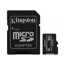Карта памет Kingston microSDHC 64 GB, UHS-I, class 10 с преходник