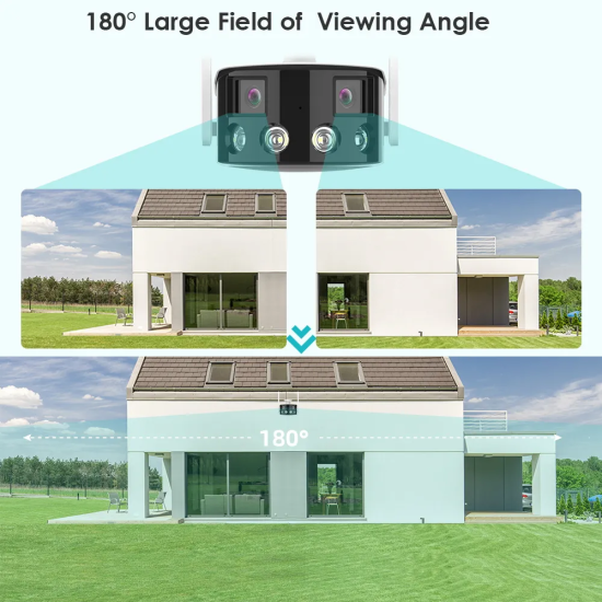 Панорамна камера с два обектива 16MP Android и iOS: iCSee, XMeye