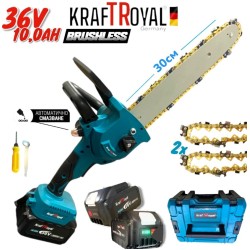 Акумулаторен трион за клони/ Безчеткова резачка за дърва 36V 10.0AH KRAFT ROYAL