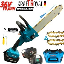 Акумулаторен трион за клони/ Безчеткова резачка за дърва 36V 10.0AH KRAFT ROYAL