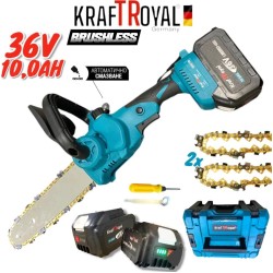 Акумулаторен трион за клони/ Безчеткова резачка за дърва 36V 10.0AH KRAFT ROYAL