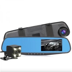 DVR регистратор огледало с две камери