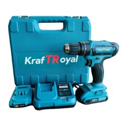 Акумулаторен винтоверт Kraft royal 36V с 2 батерии и куфар