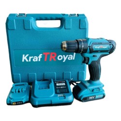 Акумулаторен винтоверт Kraft royal 36V с 2 батерии и куфар