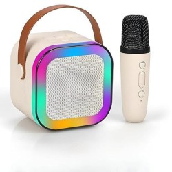 Преносима RGB караоке тонколона K12 с безжичен микрофон