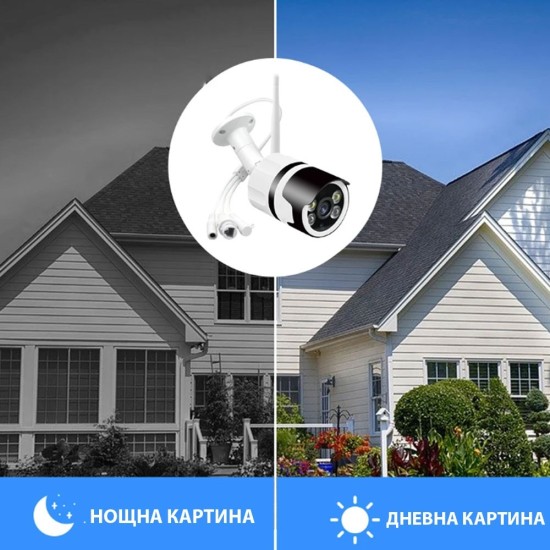Безжична Bullet Камера PRO+ Wateproof Camera WIFI за външен монтаж, нощно виждане Full HD