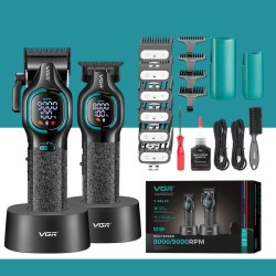 Комплект машинка за подстригване + тример VGR V-886 S2 Grip Turbo 9000RPM 