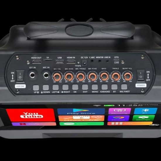 SA-8908D многофункционална WiFi Android караоке тонколона YouTube 10 инча
