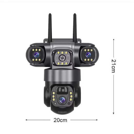 Соларна камера със SIM карта – 12MP Full HD, троен обектив, движение, нощно виждане, двупосочна комуникация, IP66