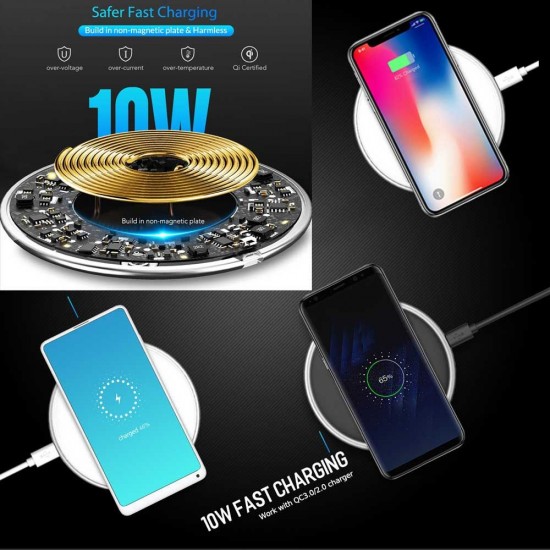 Бързо безжично зарядно устройство, Fast Wireless 10W / Qi Standard