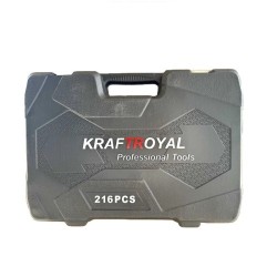 Комплект гедоре  KraftRoyal 216 части инструменти