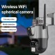 PTZ Двойна IP камера 8MP с две антени цветно нощно виждане WIFI, ICSEE, ULTRA HD, модел P11