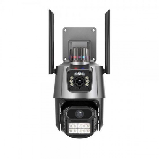 PTZ Двойна IP камера 8MP с две антени цветно нощно виждане WIFI, ICSEE, ULTRA HD, модел P11