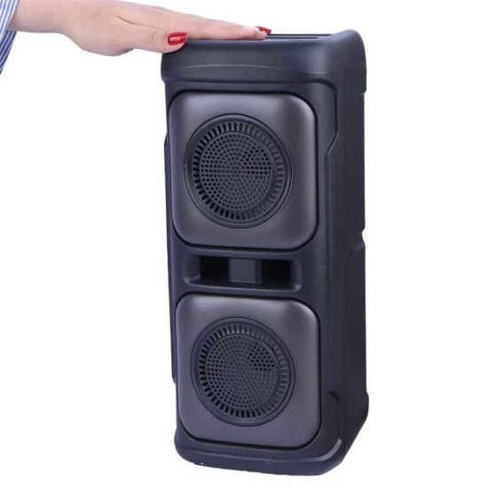 Караоке тонколона GTS-2359 с безжичен микрофон, 2 × 4", 12 W, RGB, Bluetooth