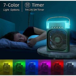 Преносим Въздушен 3 в 1 Охладител, Овлажнител и Вентилатор с Air Cooler LED и Резервоар за Вода 600 мл