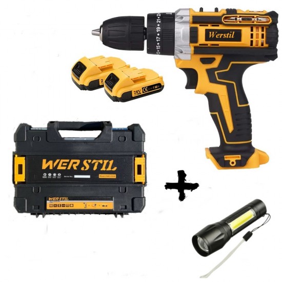 Акумулаторен ударен винтоверт WERSTIL 28V 2AH С 2 батерии в куфар