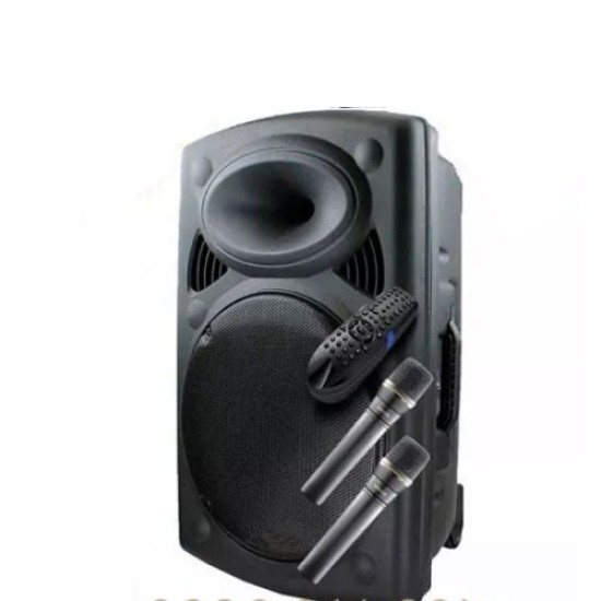 15" караоке тонколона mba f-15, bluetooth, 2 безжични микрофон, радио мба