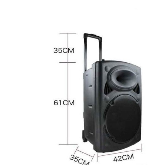 15" караоке тонколона mba f-15, bluetooth, 2 безжични микрофон, радио мба