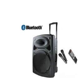 15" караоке тонколона mba f-15, bluetooth, 2 безжични микрофон, радио мба