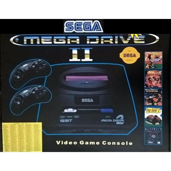 SEGA MEGA DRIVE 2 С ВГРАДЕНИ ИГРИ 16 БИТОВА ТЕЛЕВИЗИОННА ИГРА