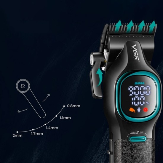 Комплект машинка за подстригване + тример VGR V-886 S2 Grip Turbo 9000RPM 