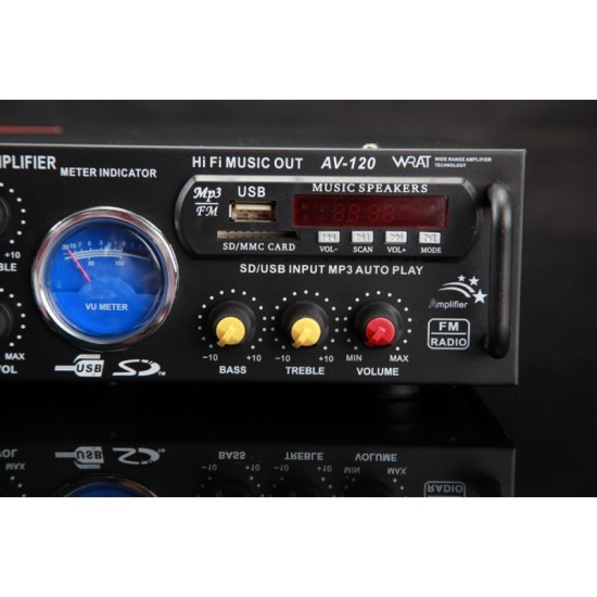 Аудио усилвател UKC AV-339A, караоке, USB порт, SD слот, MP3, FM