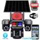 Соларна WiFi камера V380 Pro 16MP с 3 обектива, 360° наблюдение и нощно виждане