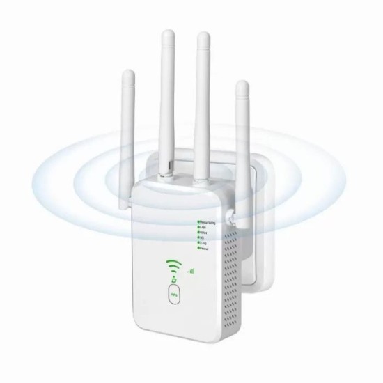 Усилвател на Wi-Fi сигнал 1200 Mbps - Repeater RU101200