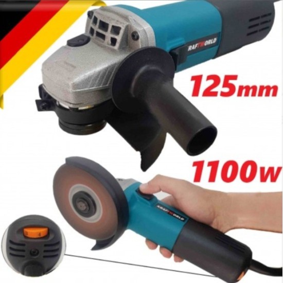 Ъглошлайф KraftWorld 125 мм, 1100W, с регулация на оборотите