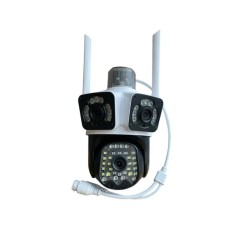 Куполна камера 3249, видео и аудио наблюдение, тройна, въртяща, Wi-Fi, 5G, 12MP, 1080p, ICSEE
