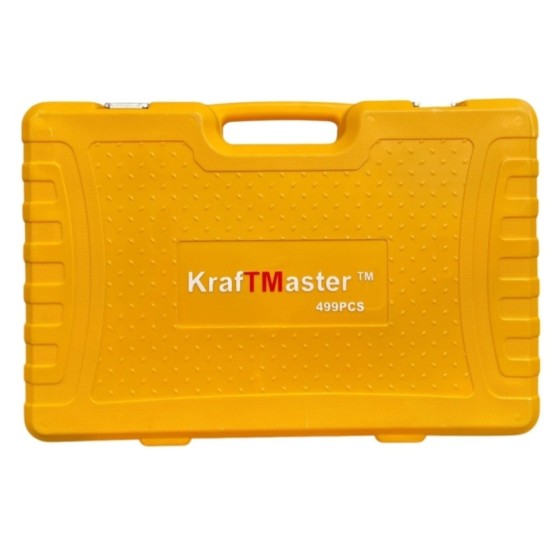 Професионален комплект инструменти 499 части с акумулаторен гайковерт KraftMaster 36V 10Ah